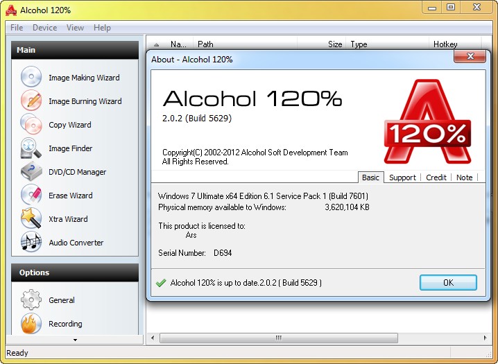 Alcohol 120% UI