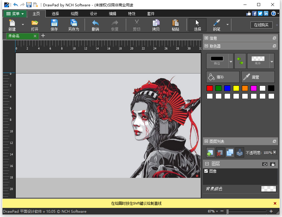 平面设计项目必备工具 NCH DrawPad Pro v10.11