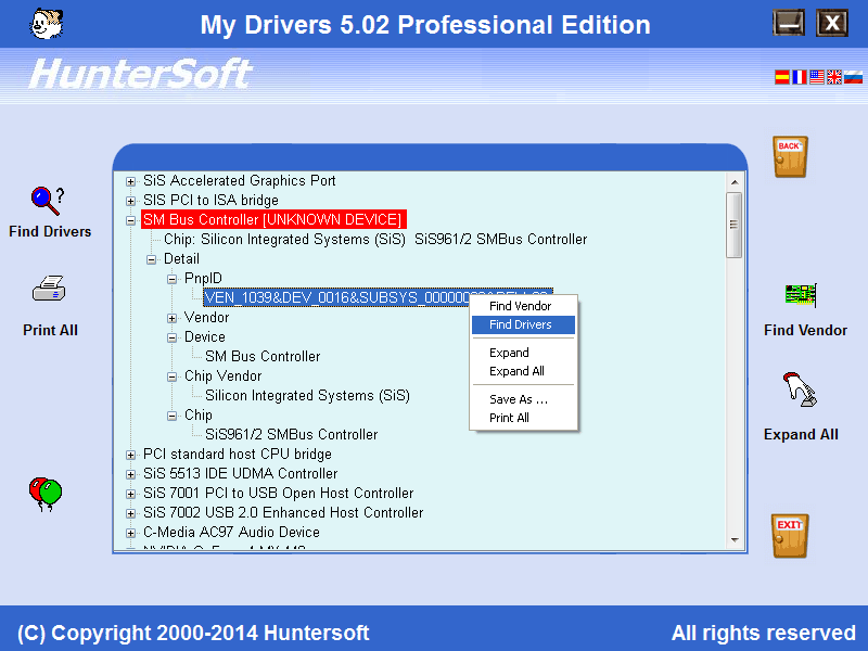 驱动程序安装、备份与还原 My Drivers Professional v5.1 Build 3808