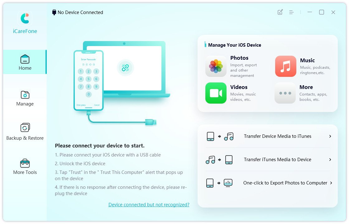 iOS 设备数据管理器 Tenorshare iCareFone v8.6.7.4