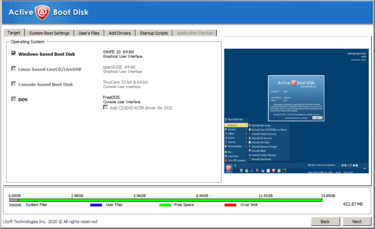 系统维护工具箱 Active@ Boot Disk v24.1.1 x64-App热